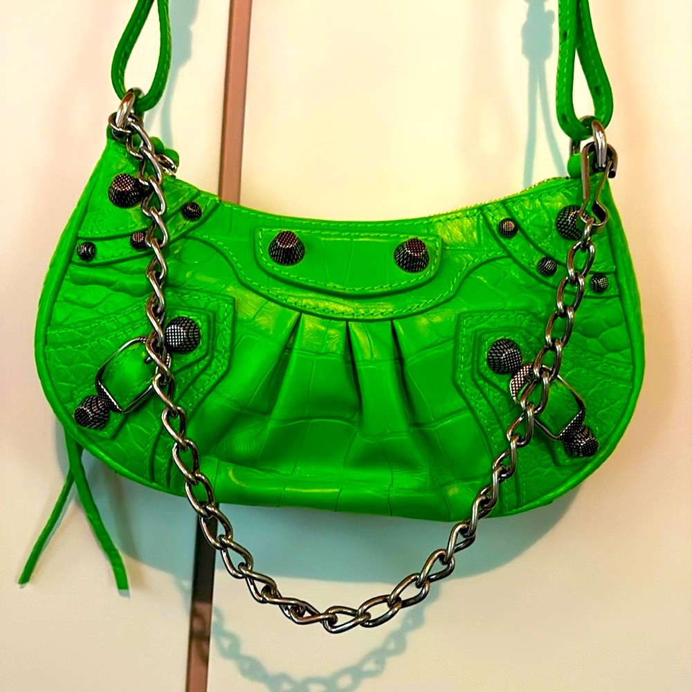 Balenciaga Le Cagole Mini Bag in Acid Green - Picture 7 of 16